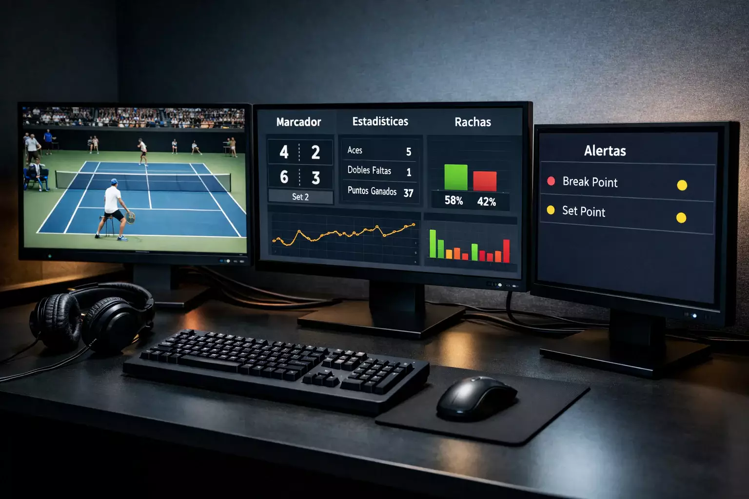 Configuración de múltiples pantallas para seguimiento de partidos en tiempo real
